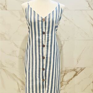Style Rack Blue and White Striped Midi Dress